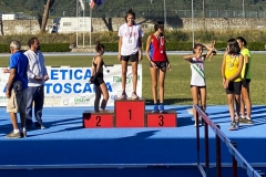 Sveva-Borghi-sul-gradino-più-alto-del-podio-nellalto-ai-Campionati-toscani-cadetti