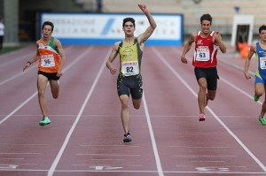 Claudio Facchielli in finale durante i campionati italiani allievi 2012