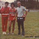 da sx: Giovannetti, Frati e Burri in Bulgaria nel 1972